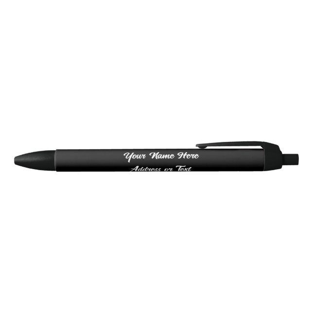 Personalized Custom Black Trim Pen, Red Ink Red In Pen (Top)