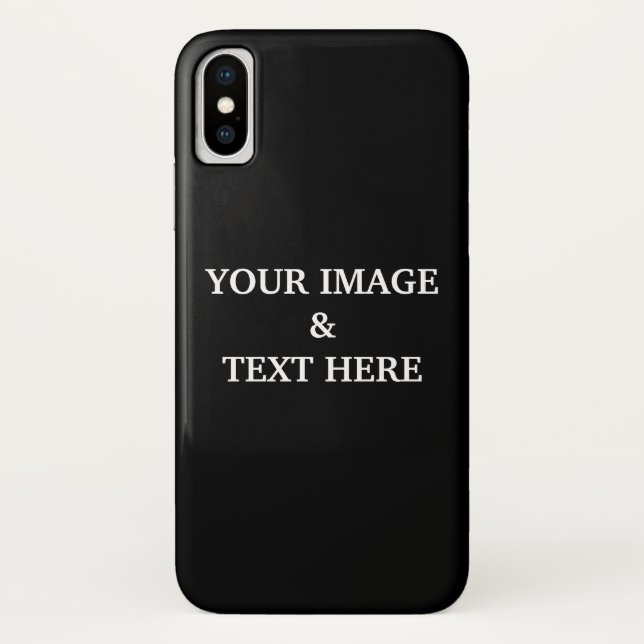 Personalized Custom Black Your Own Photo Case-Mate iPhone Case (Back)