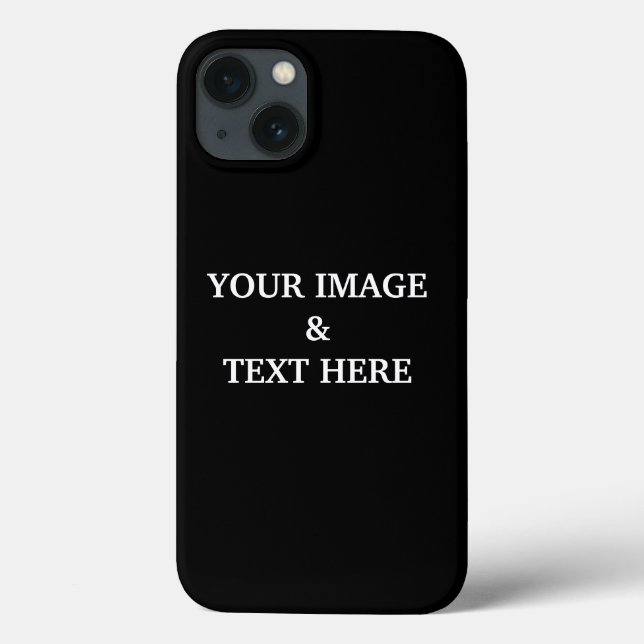 Personalized Custom Black Your Own Photo Case-Mate iPhone Case (Back)