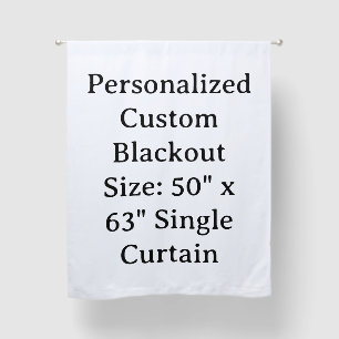Personalized Custom Blackout Size: 50" x 63" Curtains