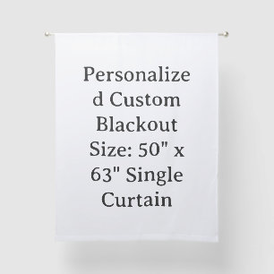Personalized Custom Blackout Size: 50" x 63" Sheer Curtains