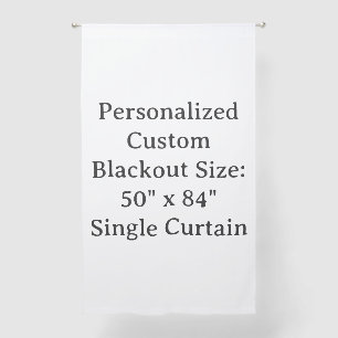 Personalized Custom Blackout Size: 50" x 84" Sheer Curtains