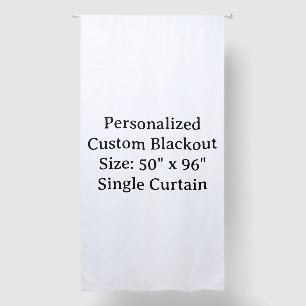 Personalized Custom Blackout Size: 50" x 96" Curtains