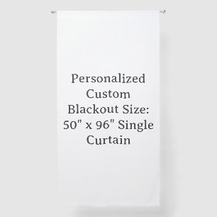 Personalized Custom Blackout Size: 50" x 96" Sheer Curtains