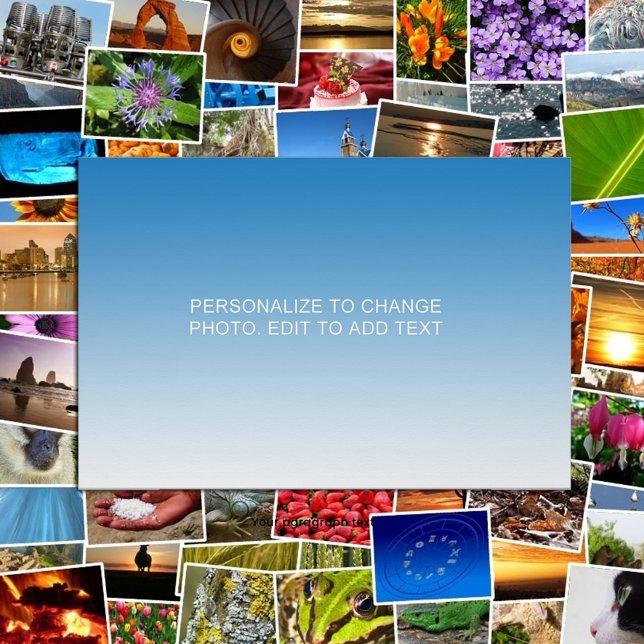 Personalized Custom Blue Artwork Photo Text Poster (Personalized Custom Blue Artwork Photo Text Poster)