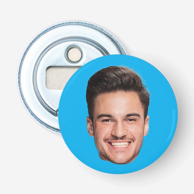 Personalized Custom Blue Red Bottle Opener (Front)