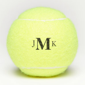 Personalized Custom Bold Monogram  Tennis Balls