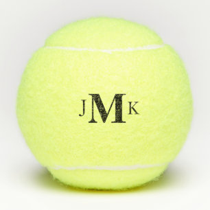 Personalized Custom Bold Monogram Tennis Balls