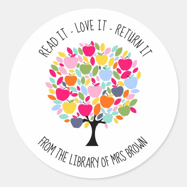 Personalized Custom Book Stickers | Bookplate Labe (Front)