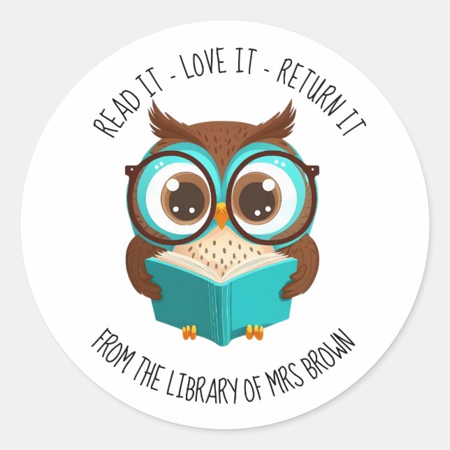 Personalized Custom Book Stickers | Bookplate Labe (Front)