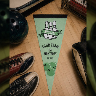Personalized Custom Bowling Team Name Banner Flag