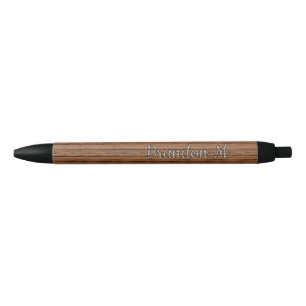 Personalized Custom Brown Woodgrain Pattern Pen