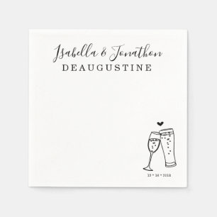 Personalized Custom Bubbles & Brews Themed Napkins