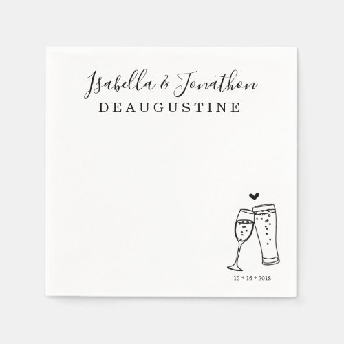 Personalized Custom Bubbles  Brews Themed Napkins