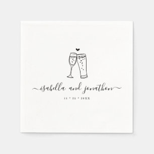 Personalized Custom Bubbles & Brews Themed Napkins