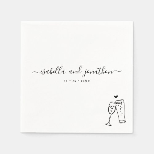 Personalized Custom Bubbles  Brews Themed Napkins