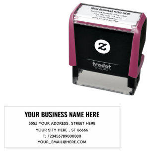 Personalized Custom Business Address Stamp Example