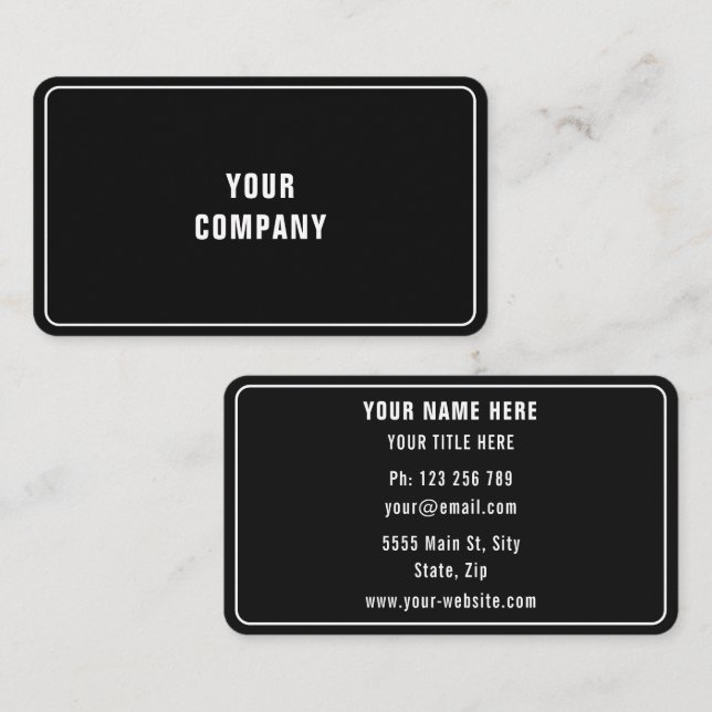 Personalized Custom Business Cards Example (Front/Back)
