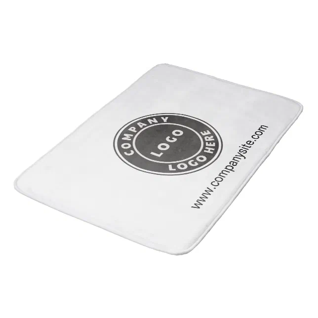 Personalized Custom Business Company Logo Website Bath Mat | Zazzle