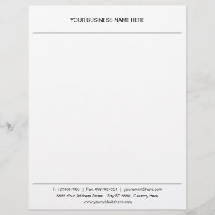 Personalized Custom Business Letterhead Example