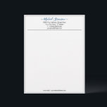 Personalized Custom Business Letterhead Template<br><div class="desc">Custom Fonts and Colors - Design Your Own Simple Personalized Business Office Letterhead Template / Stationery - Add Your Name - Company / Address / Contact Information / More - Choose / Add Your Fonts / Size / Colors ! Resize and move or remove and add elements - Image /...</div>