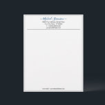 Personalized Custom Business Letterhead Template<br><div class="desc">Custom Fonts and Colors - Design Your Own Simple Personalized Business Office Letterhead Template / Stationery - Add Your Name - Company / Address / Contact Information / More - Choose / Add Your Fonts / Size / Colors ! Resize and move or remove and add elements - Image /...</div>