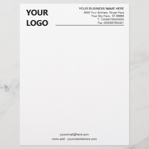 Personalized Custom Business Letterhead with Logo