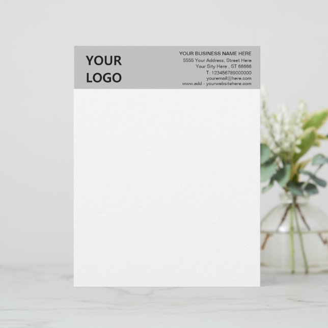 Personalized Custom Business Letterhead with Logo (Standing Front)