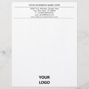 Personalized Custom Business Letterhead with Logo