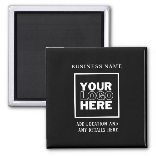 Personalized Custom Business Logo Black and White Magnet