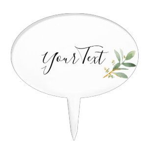Personalized Custom Cake Topper botanical