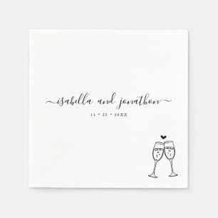 Personalized Custom Champagne Toast Napkins
