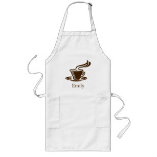 Personalized Custom Chef Coffee Cup Bakery Long Apron