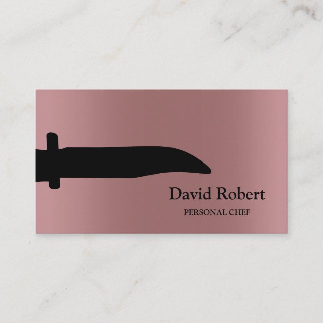 Personalized Custom Chef Kitchen Restaurant  Business Card (Front)