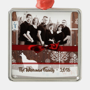 Personalized Custom Christmas Deer PHOTO Ornament