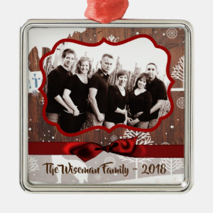 Personalized Custom Christmas Deer PHOTO Ornament