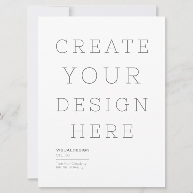 Personalized Custom Christmas Flat Invitation (Front)