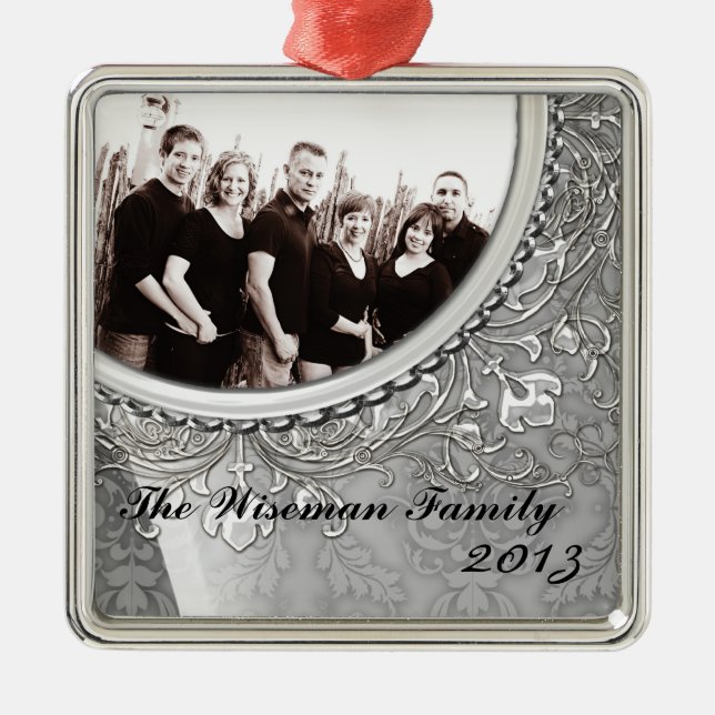 Personalized Custom Christmas PHOTO Ornament (Front)