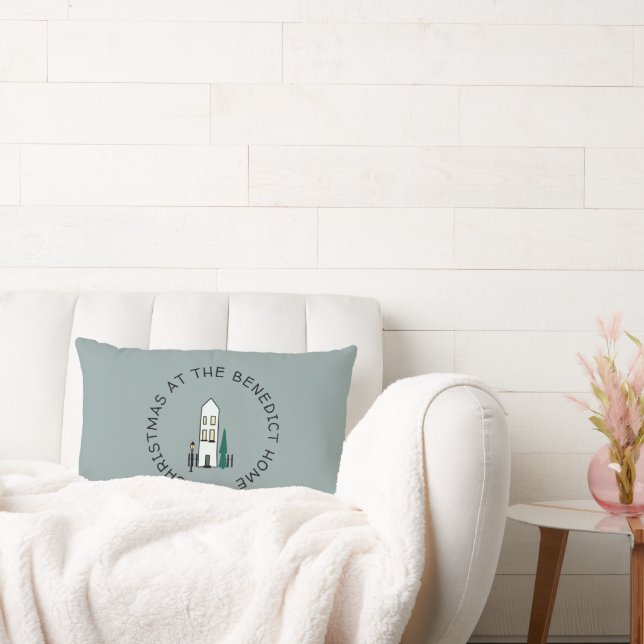 Personalized Custom Christmas Village Pillow (Couch)