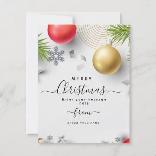 Personalized custom Christmass Holiday Card