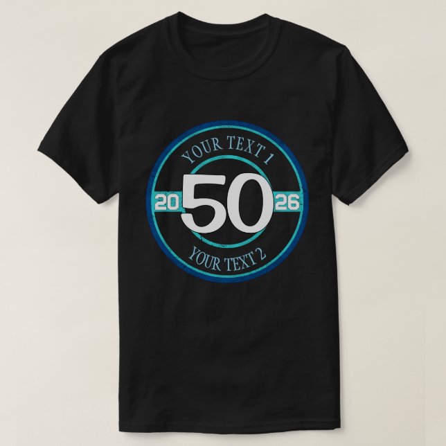  Personalized Custom Circle Design T-Shirt (Design Front)