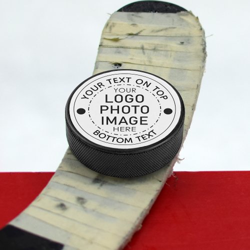 Personalized Custom Color Text Photo Logo  Hockey Puck