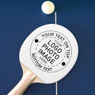 Personalized Custom Color Text Photo Logo Ping Pong Paddle