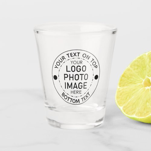 Personalized Custom Color Text Photo Logo  Shot Glass