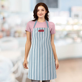 Personalized Custom Colors Rustic Country Stripes Apron