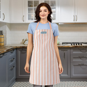 Personalized Custom Colors Rustic Country Stripes Apron