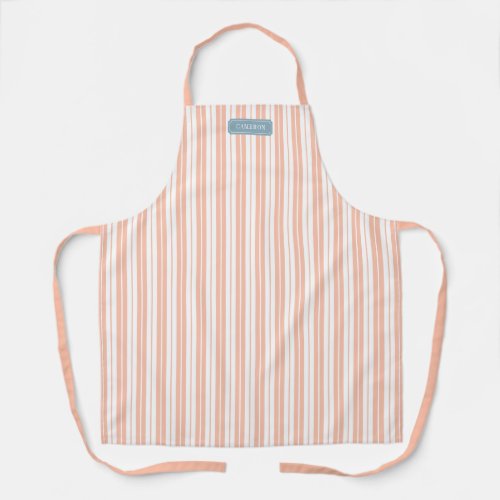 Personalized Custom Colors Rustic Country Stripes Apron