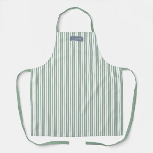 Personalized Custom Colors Rustic Country Stripes Apron