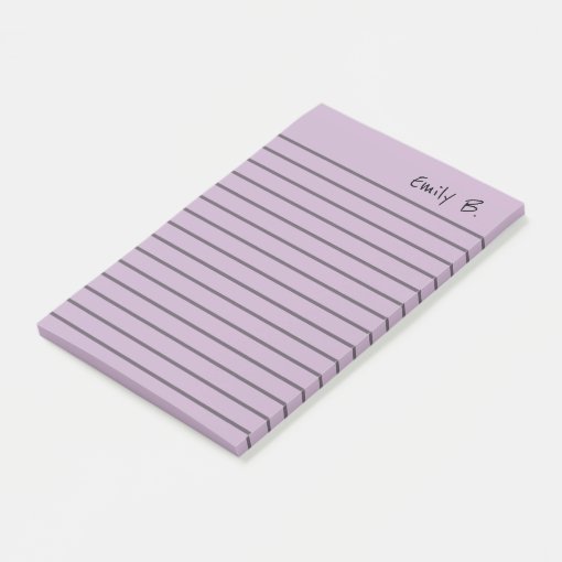 Personalized Custom Colour 4x6 Lined Postit Notes Zazzle
