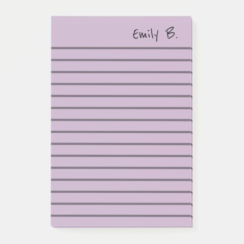 Personalized Custom Colour 4x6 Lined Post_it Notes